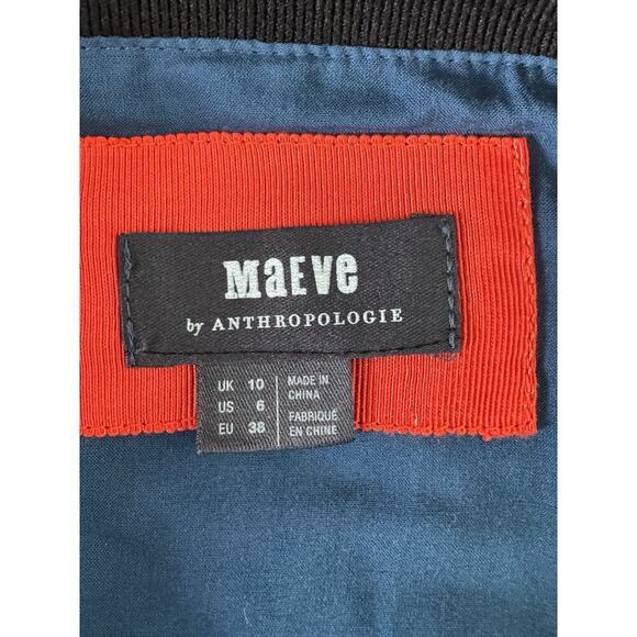 Maeve/Anthropologie Sporty Chevron Dress size 6 Long Sleeve Fit And Flare - Picture 4 of 10